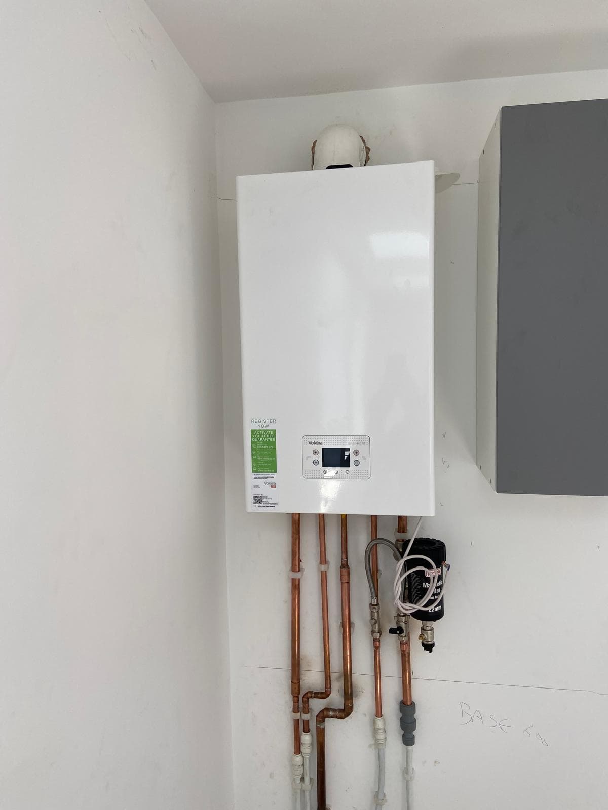 Boiler installation in a home